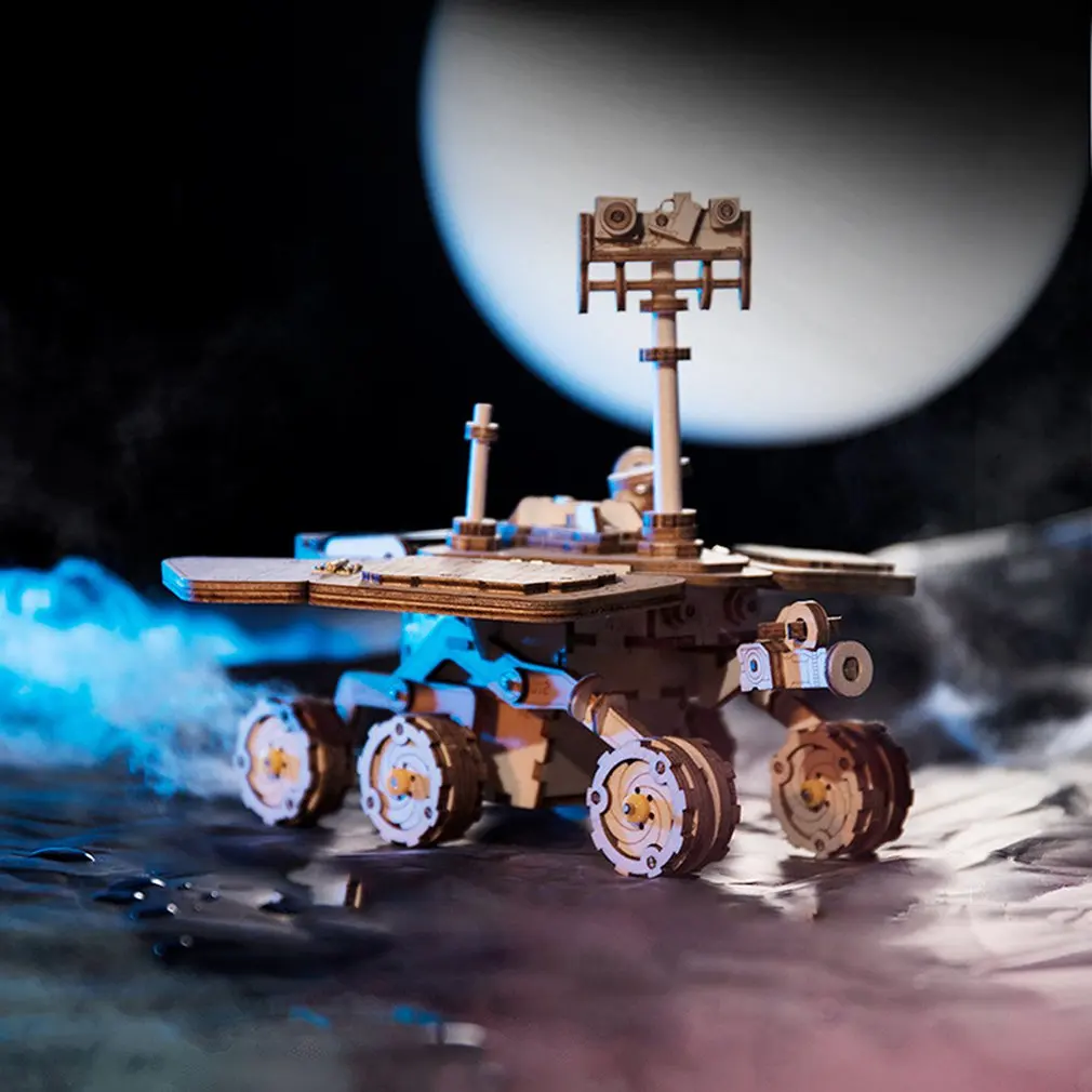 Solar Toys Science Fiction 3D Puzzles Wood Machinery Models Creative Building Blocks Model Toys Gifts Adult Children