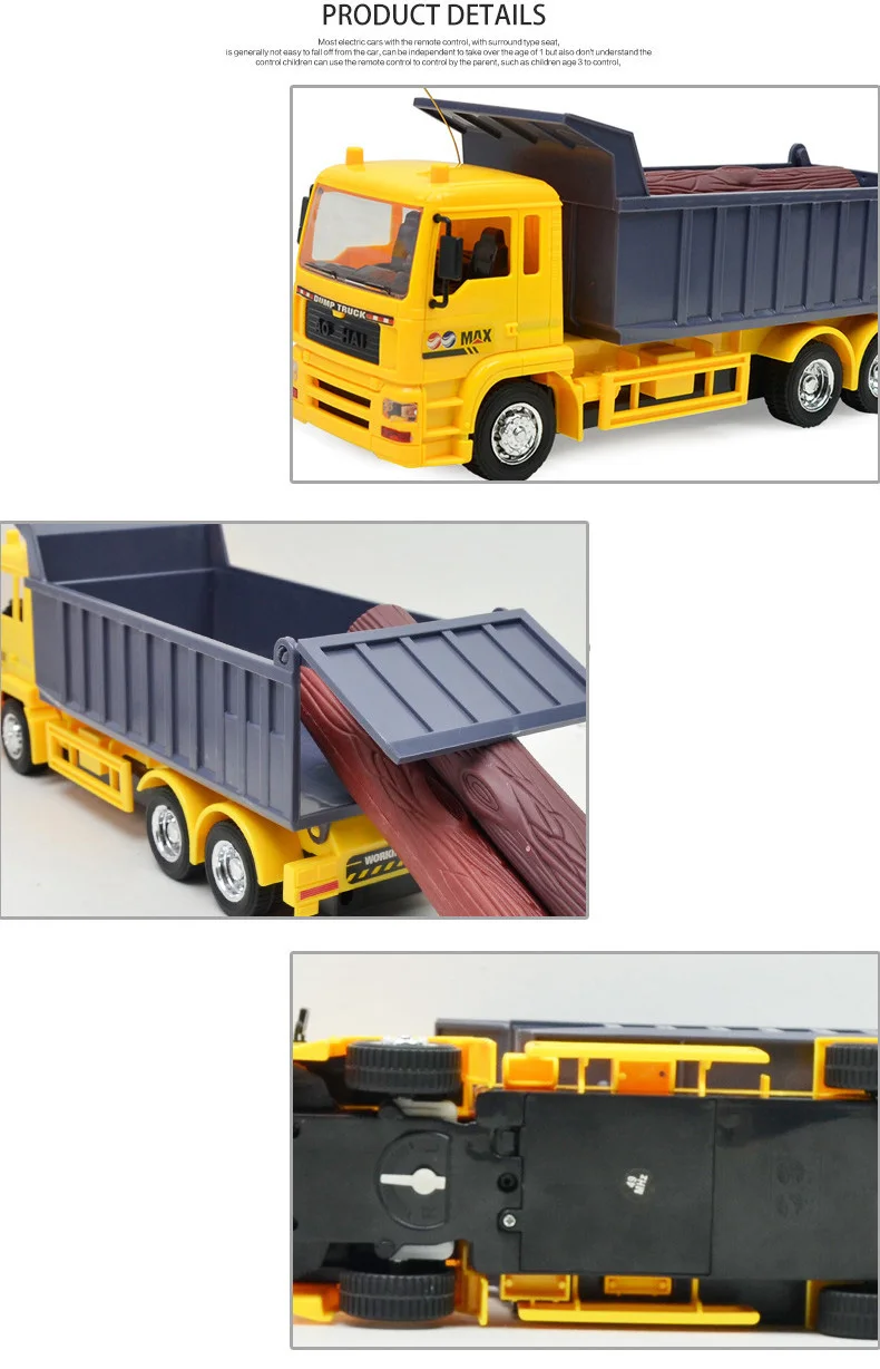 Rc Сплав Инженерная машина автомобиль игрушка для мальчика дистанционное управление гидравлический самосвал машина на радиоуправлении 10CH