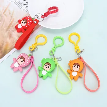 

Cartoon Creative Fruit Face Girls Design Fashion Animal Young People Color Keyring High Quality Girl Student Multicolor Keychain