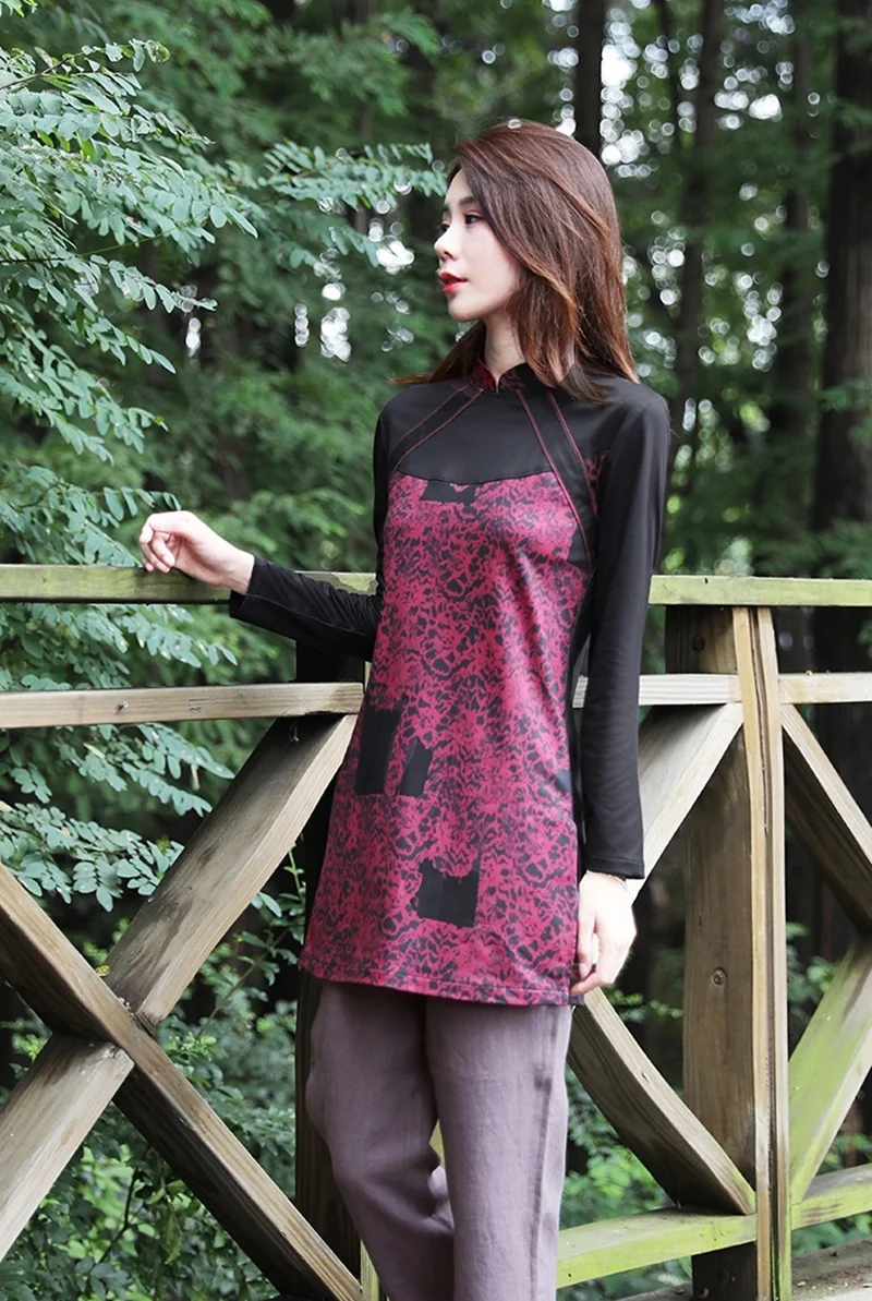Традиционная китайская одежда для женщин Cheongsam топ женские топы и блузки элегантные женские топы в стиле ретро TA2168