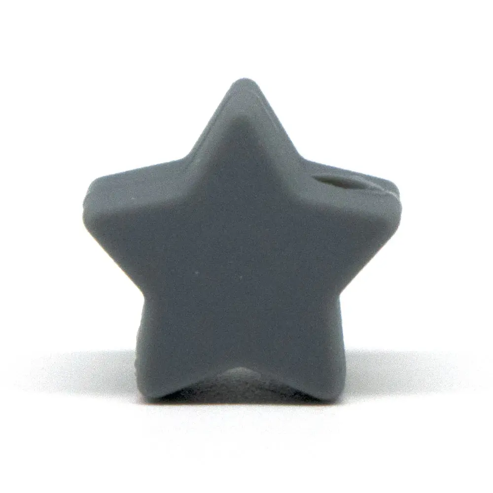 Dim Gray Stars GYLAXIDO 50 шт. Мини Сердце Корона Звезда Perle силиконовые бусины сделай своими ругами слингобусы бусины BPA свободные бусины для изготовления ювелирных изделий игрушка - Цвет: Dim Gray Stars