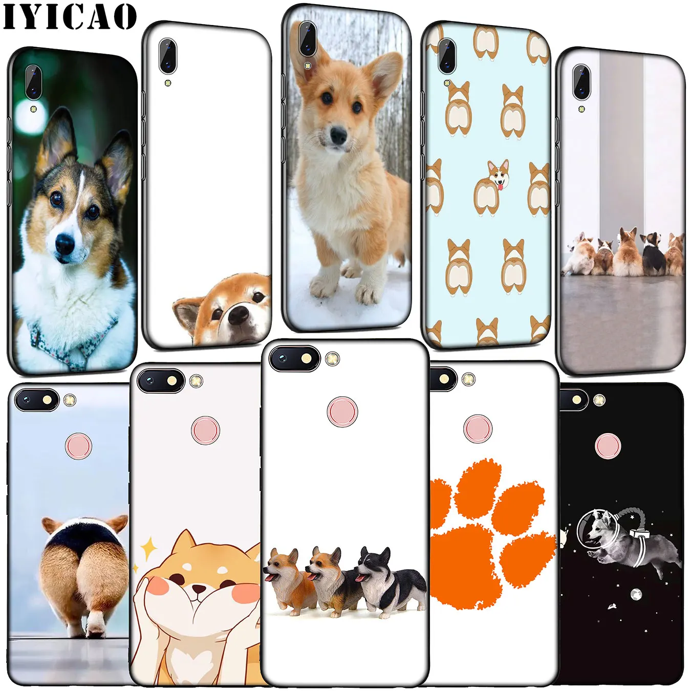 Милый мягкий силиконовый чехол для телефона IYICAO Corgi Dog Xiaomi Redmi K20 GO 8A 7A 6A 5A 4A 4X Note 8 7 6