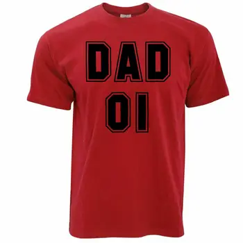 

Fathers Day T Shirt Dad 01 Number One Slogan Novelty Gift Idea Son