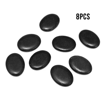 

8pcs/set Black Massage Stones Universal Natural Energy Massage Set Stress Relief Beauty Health Care Tool