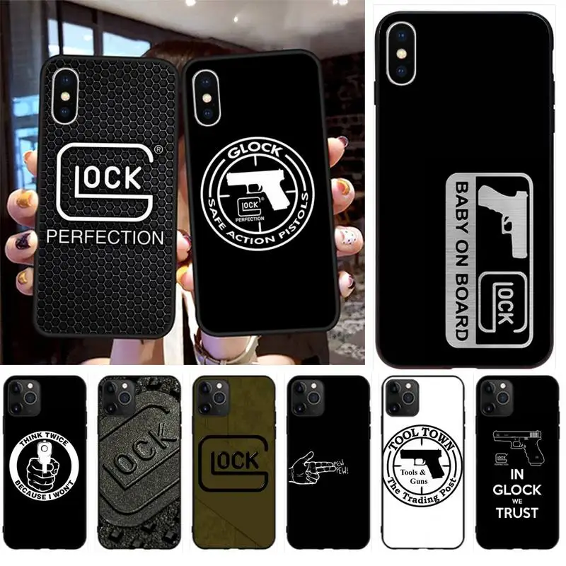 Чехол для телефона CUTEWANAN Glock Handgun iPhone 11 pro XS MAX 8 7 6 6S Plus X 5S SE 2020 XR | Мобильные телефоны