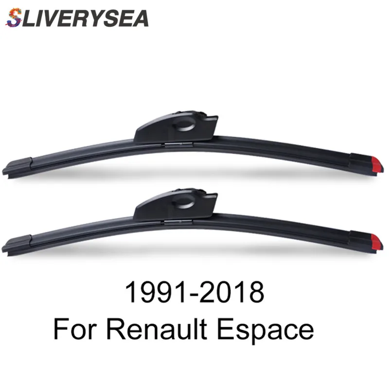 

SLIVERYSEA Replace Wiper Blade for Renault Espace 1991-2018 Silicone Rubber Windshield Windscreen Wiper Auto Car Accessories