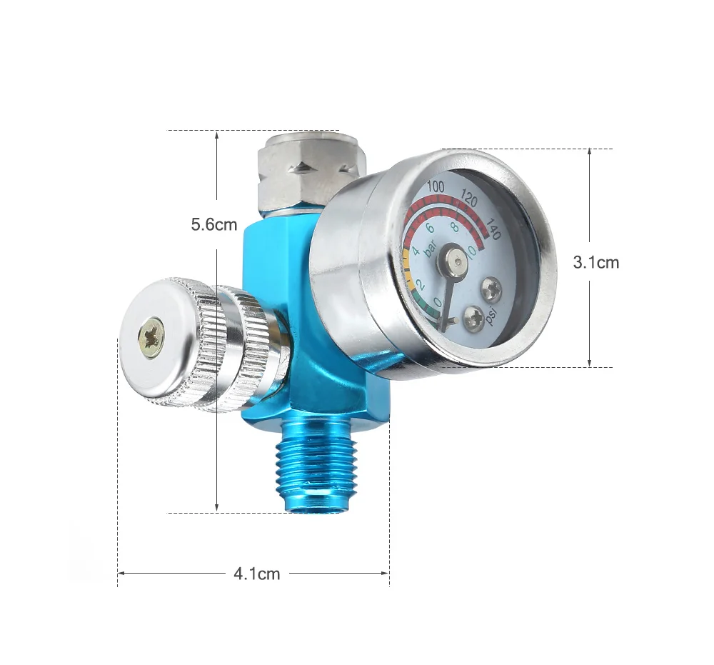 Распылитель краски Регулятор воздуха инструмент давление Калибр калибровочный Регулируемый регулирующий датчик воздушные инструменты