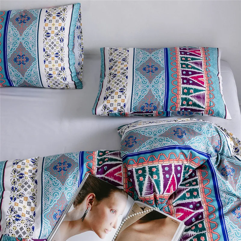 Bonenjoy, набор постельного белья размера queen, богемный, американский размер, King, пододеяльник, наборы, скандинавские, полосатые, односпальные, постельное белье, двуспальные постельные наборы