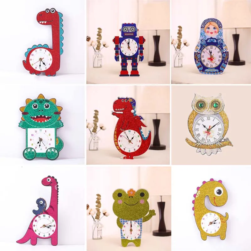 

Owl DIY Diamond Painting Clock Full Drill Special-shaped Diamond Painting Cross Stitch Embroidery Wall Clock Home Decor