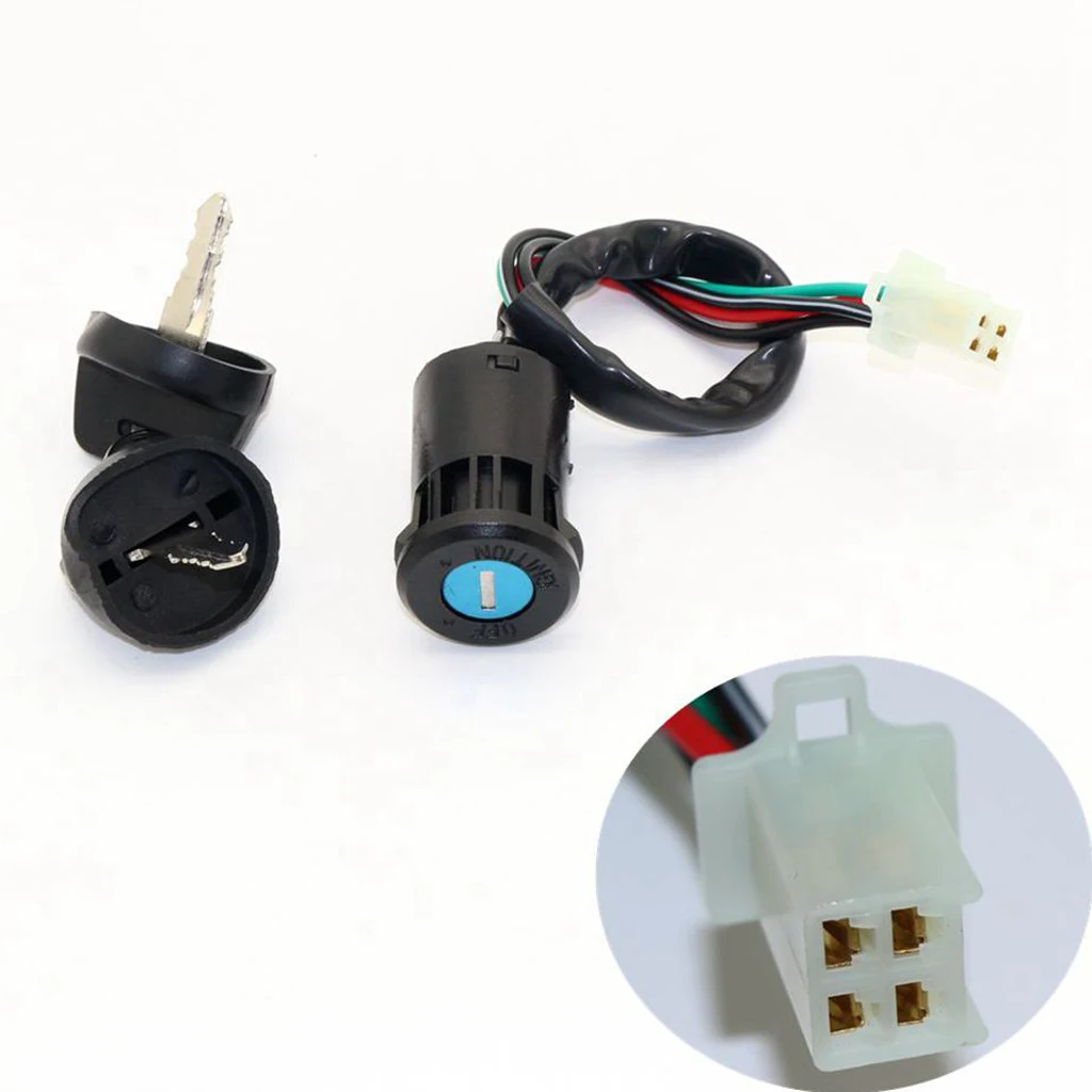 Female Ignition Key Lock Switch 4-Wire for 50 110 150 250CC ATV Dirt Bike