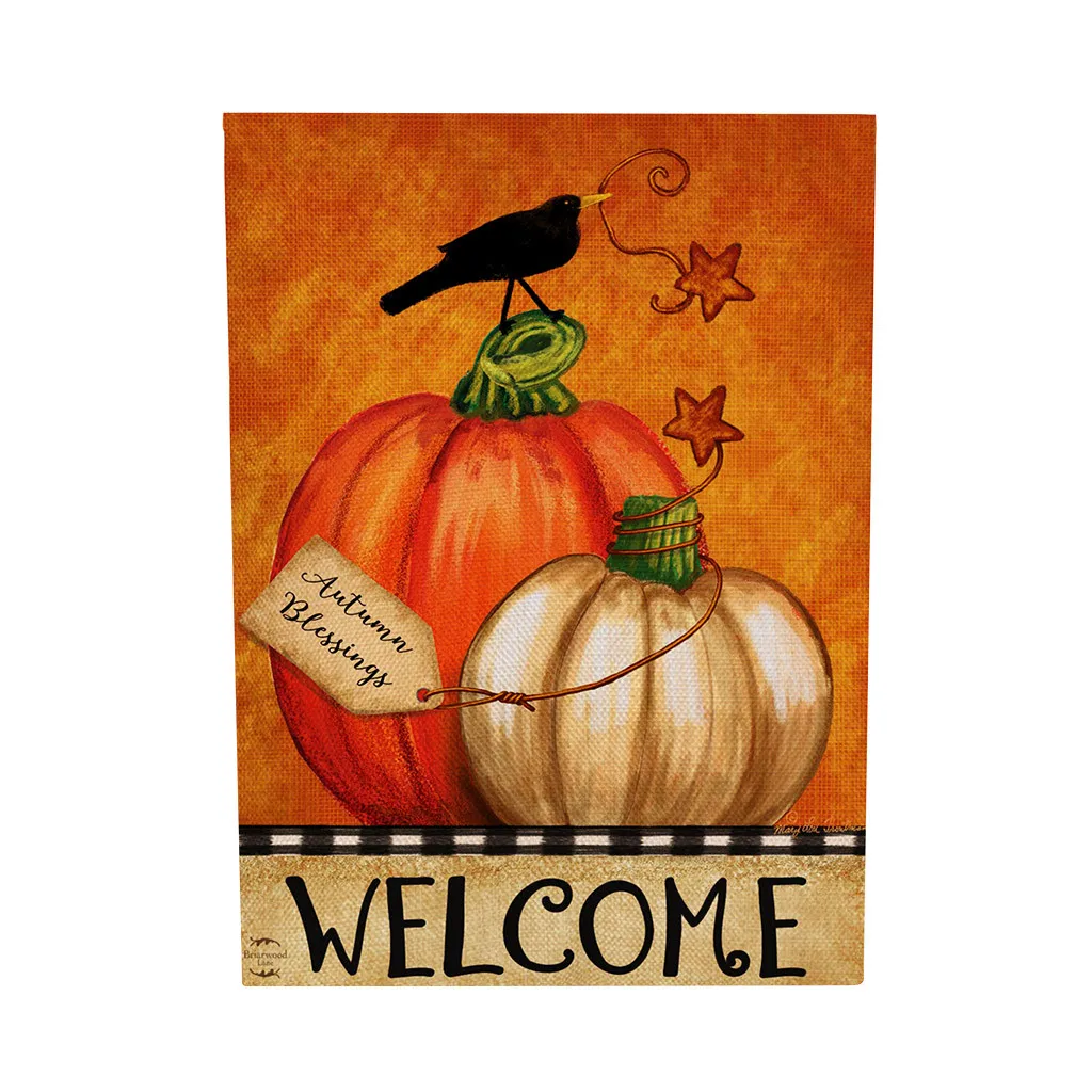 Christmas Garden flag Polyester Burlap banner Windproof Seasonal Double Sided Outdoor Holidays Decorative Lawn Yard W807