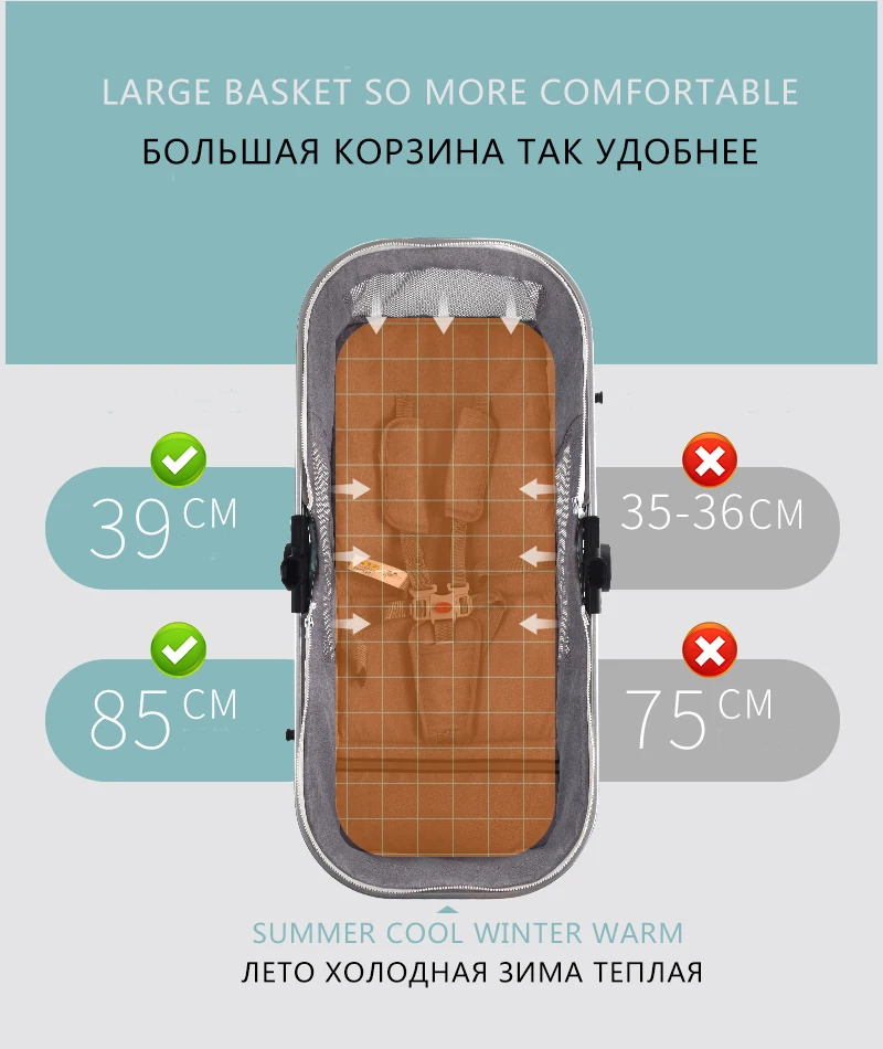 Детская коляска 3 в 1 для новорожденного, детская коляска с высоким пейзажем, детская коляска для 0-36 месяцев, детская коляска, EU RU, Бесплатный налог