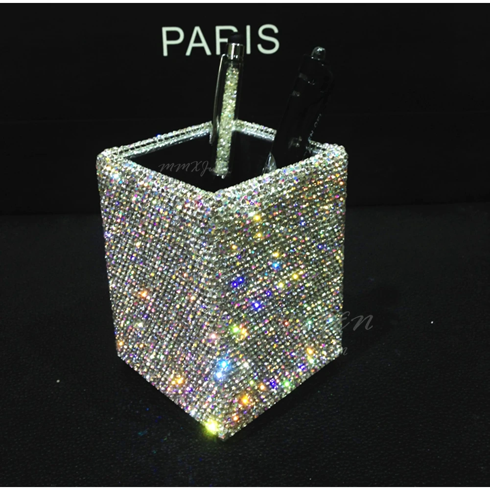 Элегантный роскошный серебряный кристалл для дома, офиса, автомобиля, Bling Tissue Holder Box& Car, мусорный бак& Seat, щелевая коробка для хранения, Bling