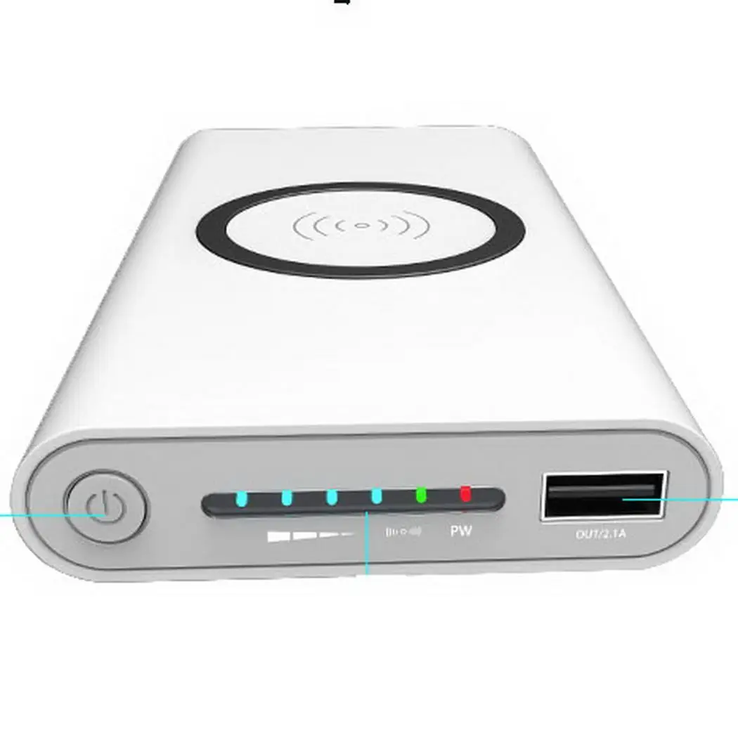 

Qi Wireless Charger Power Bank Mobile powerbank DC 5V-2A DC 5V-2A(MAX) Plastic Phone External Battery Charger