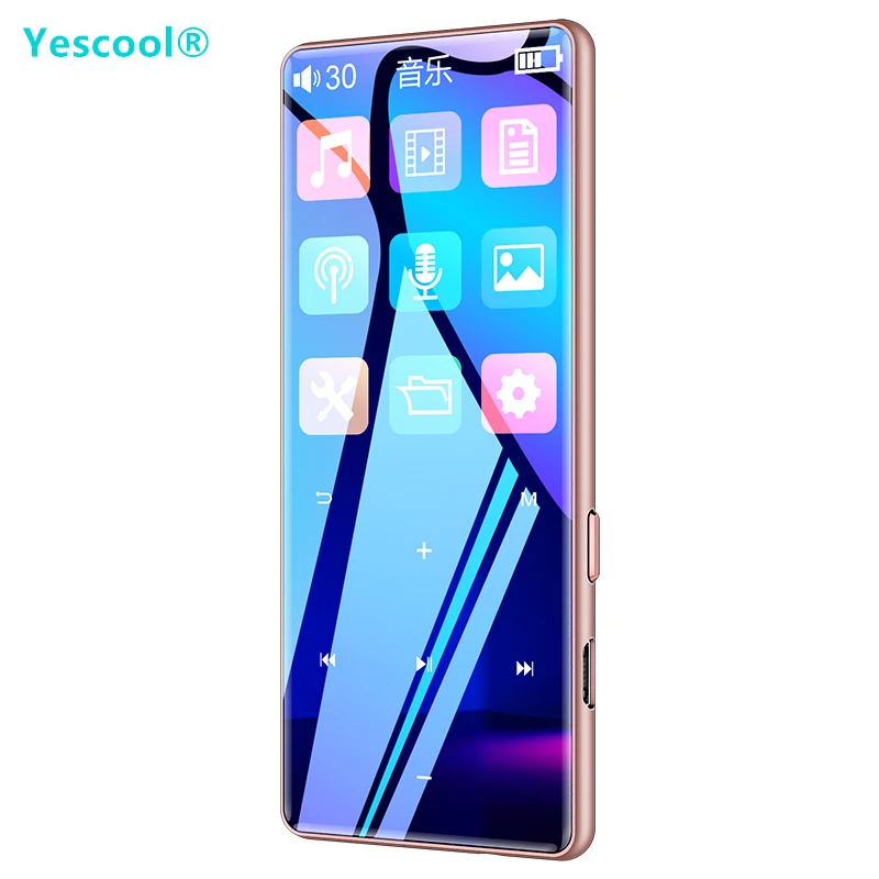 Yescool X10 металлический чехол, стерео MP3 музыкальный плеер, fm-радио, диктофон для обучения, занятий спортом, бега, walkman, портативный видеоплеер - Цвет: No Bluetooth-Pink
