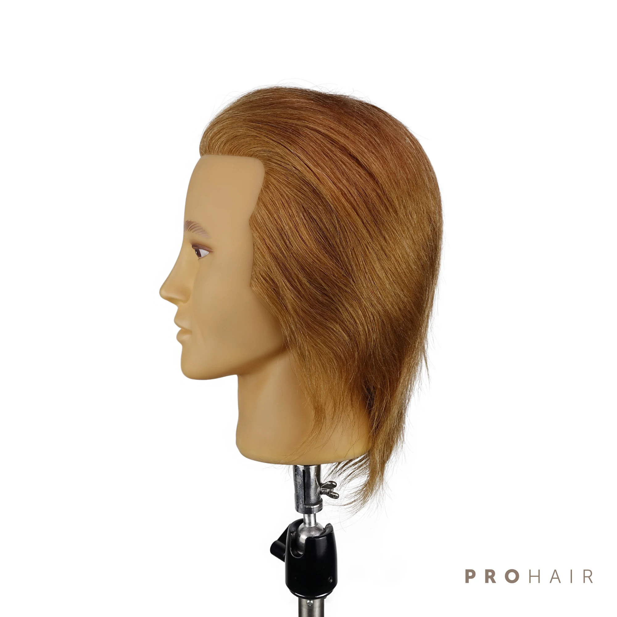PROHAIR 18 см 7 '' человеческие волосы темный блонд тренировочный головной салон мужской манекен головы Парикмахерская учебная голова манекена для парикмахеров