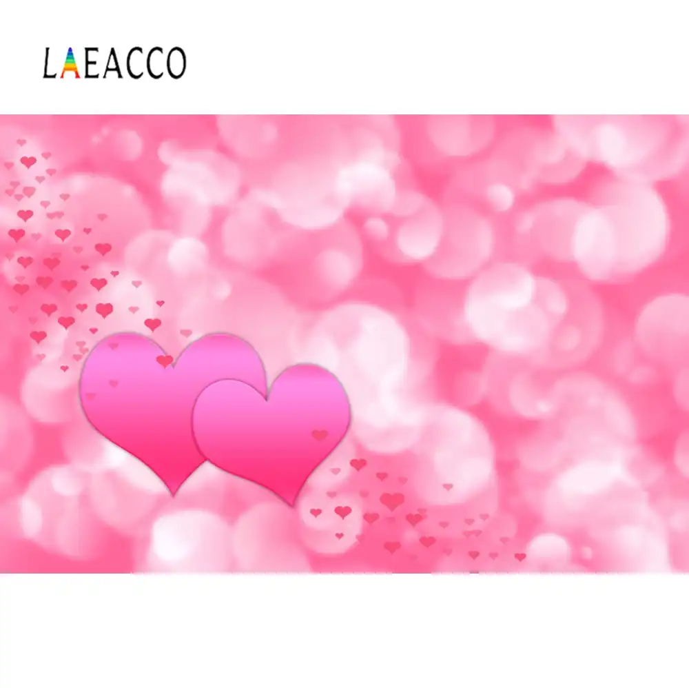 Laeacco ベビーピンク愛のハート柄水玉バレンタインデーの子肖像写真背景写真背景写真スタジオ Background Aliexpress