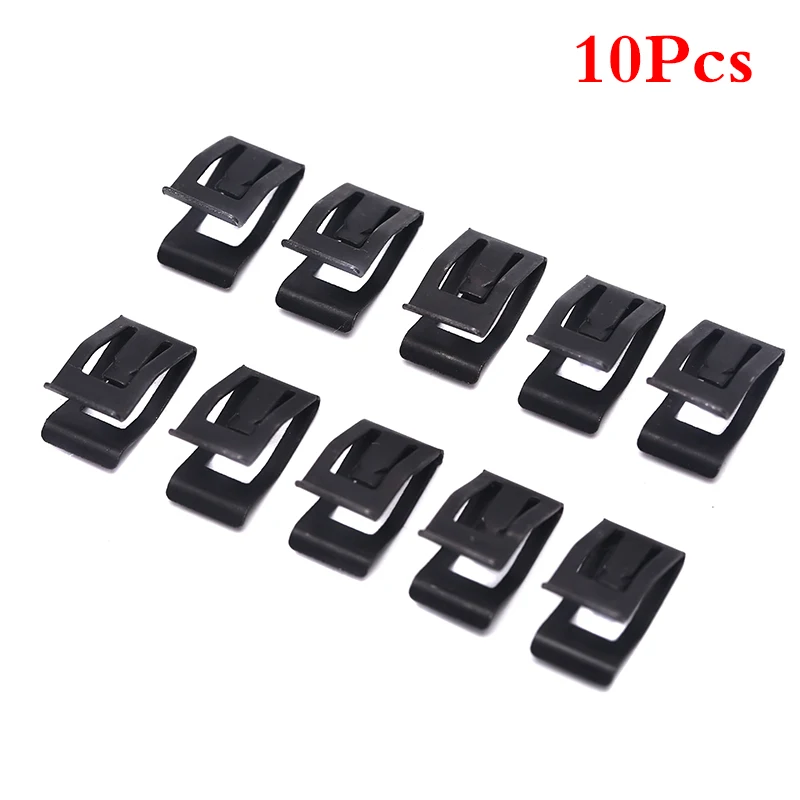 

10Pcs Universal Car Front Console Dash Dashboard Auto Trim Metal Retainer Black Rivet Fastener clip