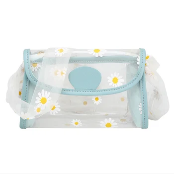 

Transparent Women Shoulder Bag Small Daisy Gauze Handbag For Women 2020 Design Mini Cute Crossbody Bag Lady Hand Bag New Fashion