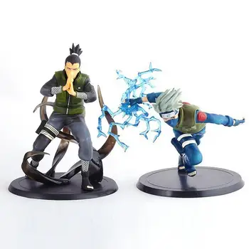 はたけカカシ（千鳥）奈良しかまる フィギュア NARUTO 16cm Anime Naruto Hatake Kakashi Nara Shikamaru Manga Figurines Statue PVC Action Figure Puppets Model Toys Desk Decoration 6