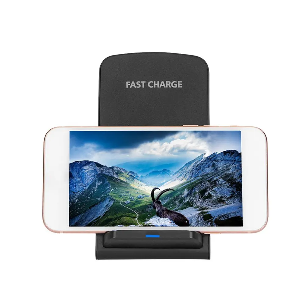 Qi Wireless Fast Charger Charging Pad Stand Dock For Samsung Galaxy For iPhone XS 8 For Smart Phone Support Wireless Charging