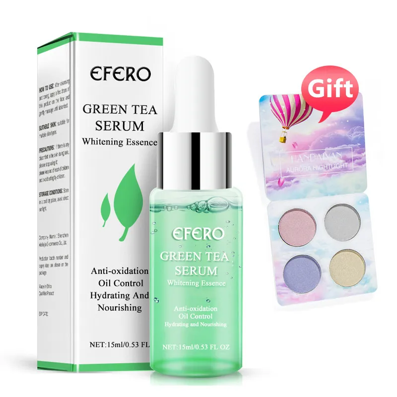 

EFERO Green Tea Serum Whitening Essence Acne Treatment Face Serum Anti Wrinkle Oil Control Moisturizing Face Cream Skin Care