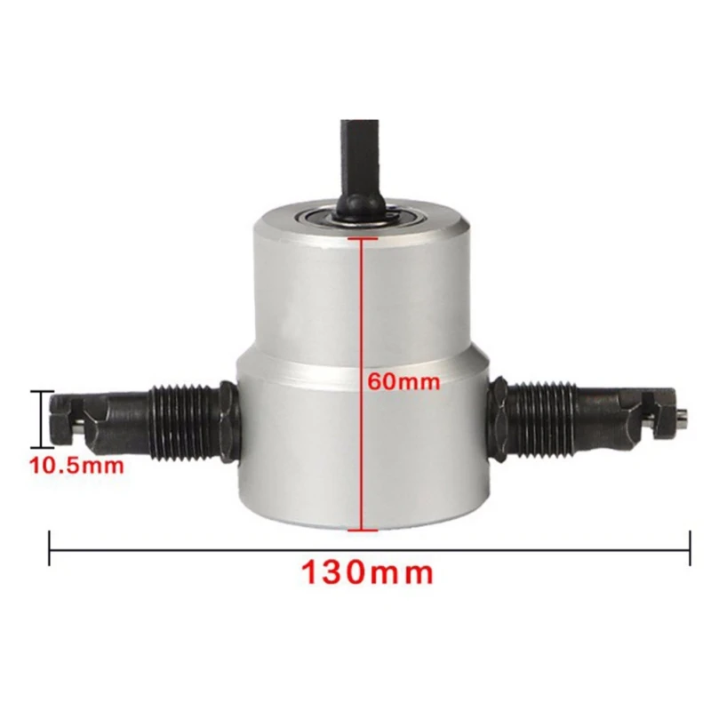 Nibble Metal Cutting Tool Cutting Double Head Sheet Nibbler Saw Cutter Tool Drill Attachment Free Cutting Tool Metal Cut Tool