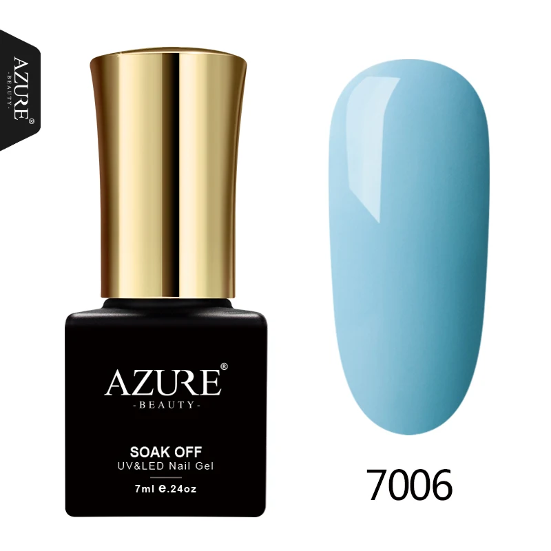 Azure beauty 7 мл Гель-лак для маникюра, светодиодный Гель-лак для ногтей, блестящий Блестящий Гибридный лак, Полупостоянный УФ-гель, эмалированный лак - Цвет: 7006