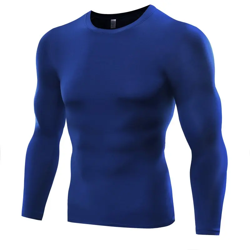 Мужское трико спортивные футболки для бега компрессионные Под базовым слоем топ с длинными рукавами 1 шт