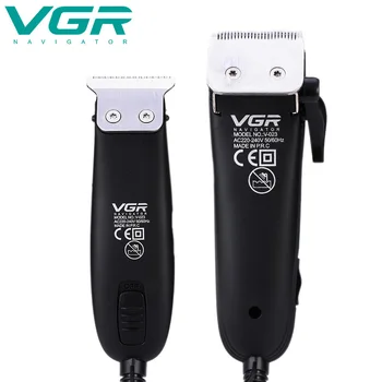 

VGR V-023 Hair Clipper Gradient Engraving Two-piece Set Stainless Steel Blade Noise Reduction