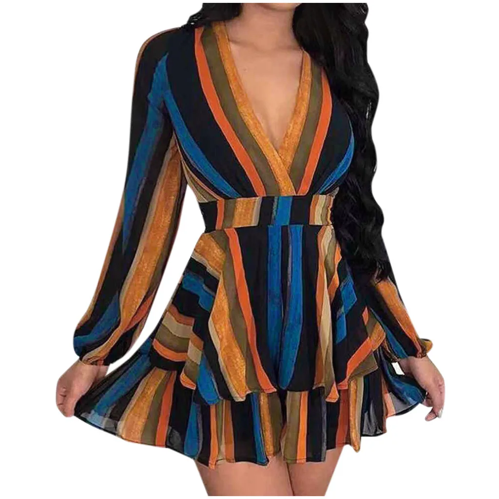 Женское ТРАПЕЦИЕВИДНОЕ ПЛАТЬЕ С Высокой Талией длинным рукавом и V образным