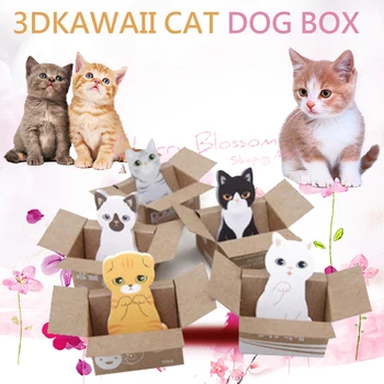 

Cartoon Korean Stationery Sticky Notes Office School Supplies Memo Pad Scrapbook Cat Dog Box Stickers Cute