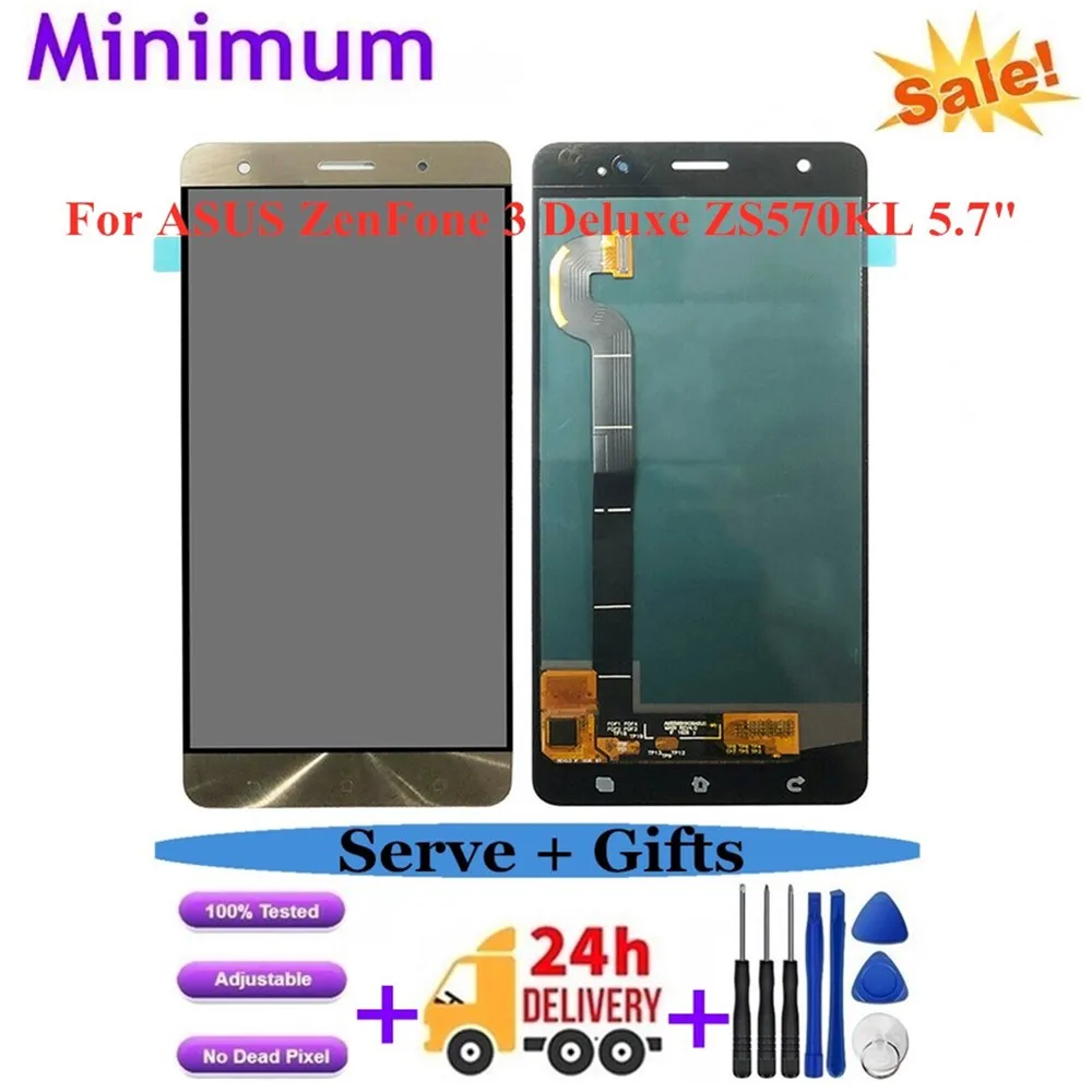 ЖК дисплей 5 7 дюйма для ASUS ZenFone 3 Deluxe ZS570KL дигитайзер сенсорного экрана в сборе