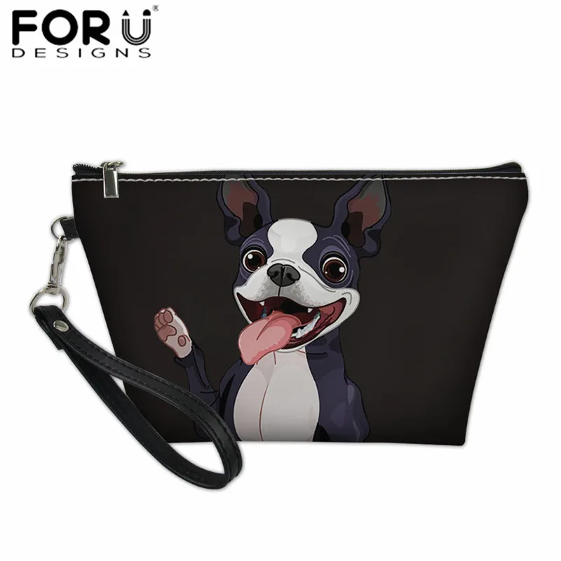 FORUDESIGNS/Бостон-терьер, косметичка для женщин, косметичка для макияжа, дорожная Водонепроницаемая портативная макияжная сумка, женские туалетные сумки - Цвет: Z2866Z8