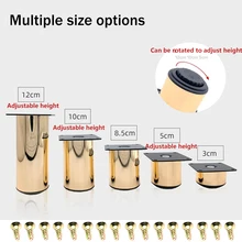 4 шт dia.50 мм Розовое Золото мебельные ножки с выравнивающими ножками для ванной шкаф ТВ шкаф