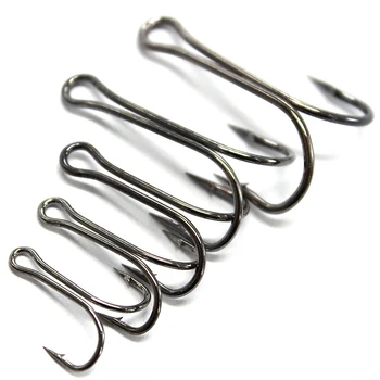 

50ps fishing supplies Lure Second Anchor Thunder Frog Hook Black fish hook Professional fishing accessories