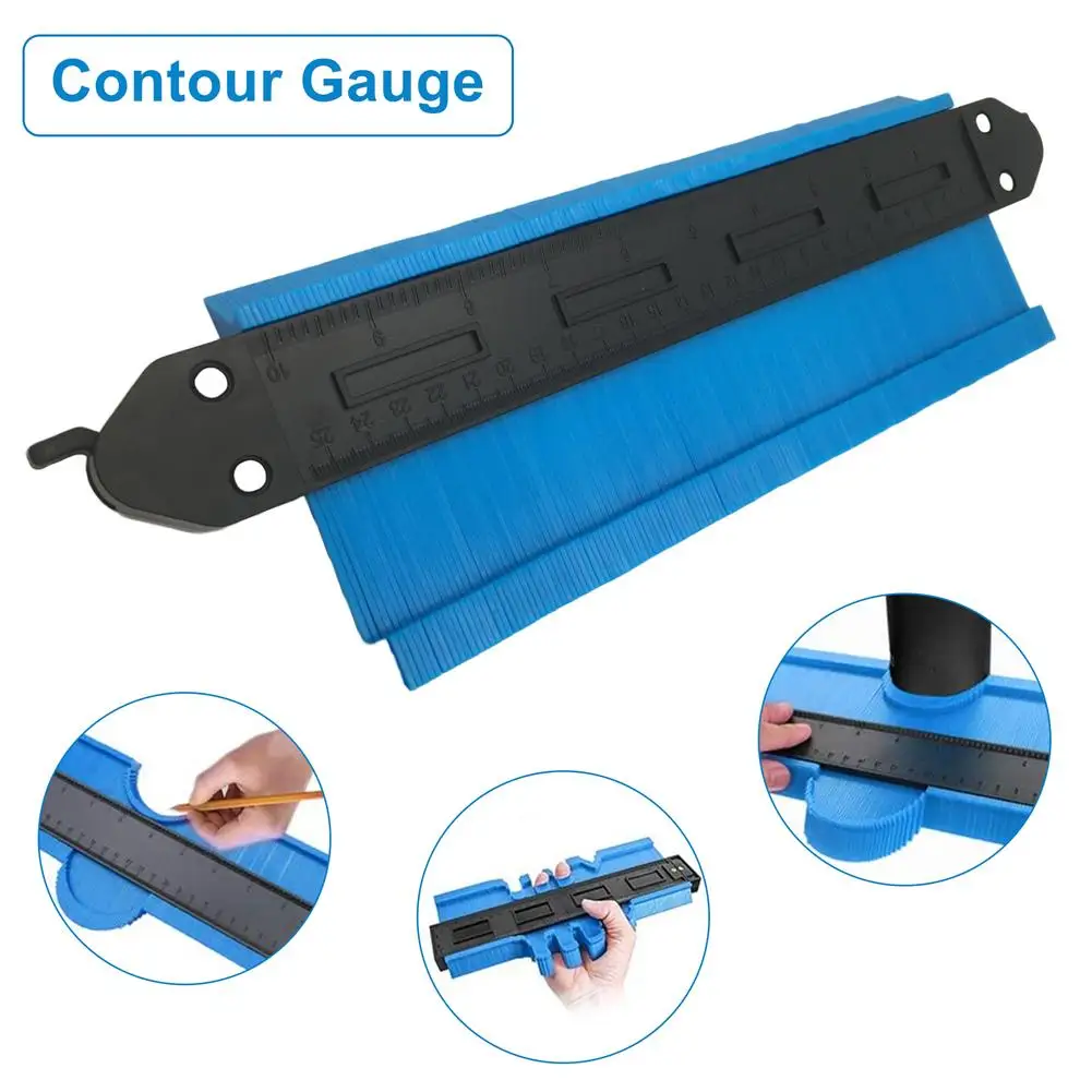 

5/10Inch Contour Gauge Profile Copy Measuring Contour Gauge Tiling Laminate Tiles Edge Shaping Measure Ruler Contour Duplicator