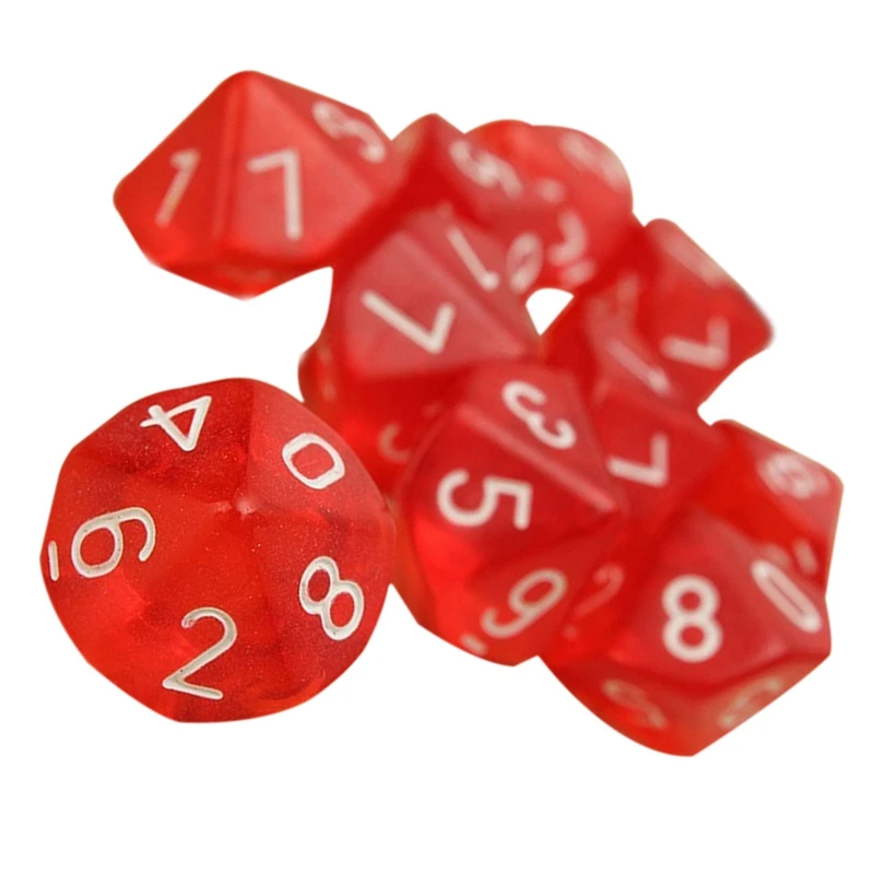 10-Dices D10 10-сторонняя игральная кость из драгоценного камня для RPG Подземелья и Драконы настольные игры