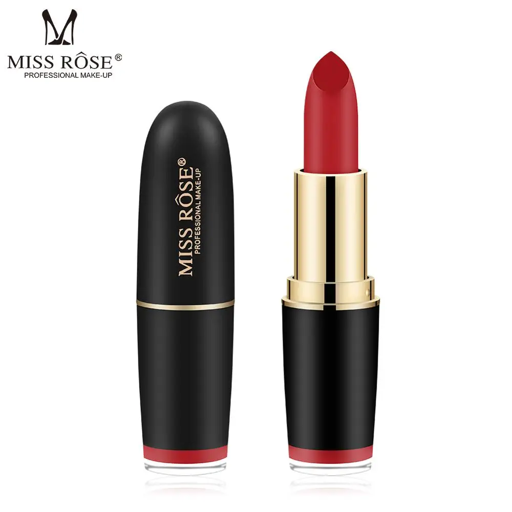 Miss Rose Matte Lipstick Sexy Color Easy To Wear Long-lasting Lip Gloss Waterproof Nude Tint Velvet Lipstick Makeup Lipstick