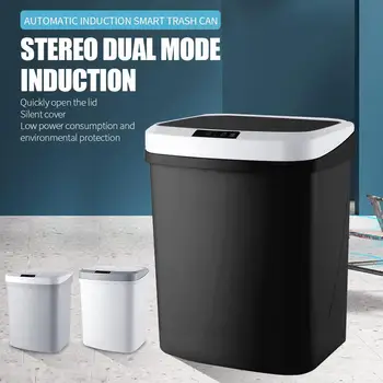 

3 Color Smart Trash Can Induction Dustbin Smart Garbage Bin Household Kitchen Touchless Waste Bins Large Capacity Creative