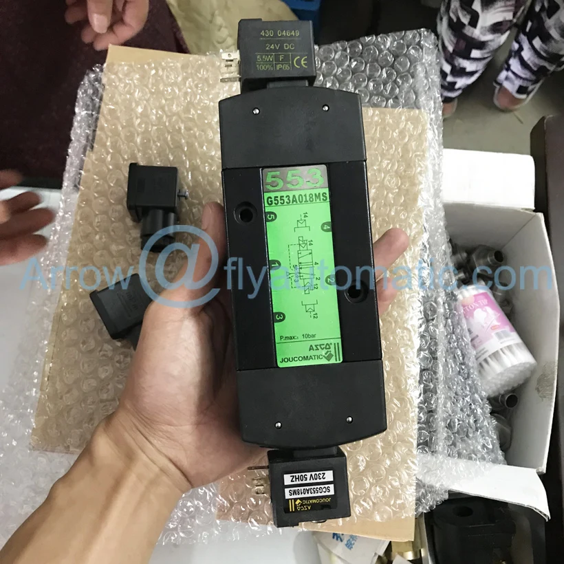 ASCO SCG553A018MS SCG553A018 MS G1/" интегрированный пилот Пневматический Двойной соленоид катушки клапаны