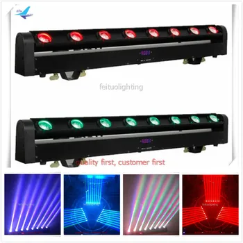 

E- 2x-12x Cree chips 8x10w rgbw 4in1 led beam bar moving head 8 eyes fixture stage dj light