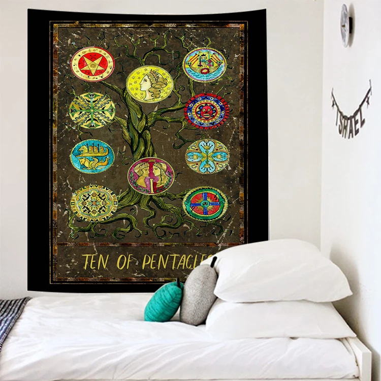 Таро гобелен, расшитый звездами настенный гобелен психоделические гобелены небесные гобелен настенный Декор для Спальня Гостиная tap614