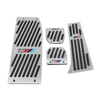 

1set aluminum car accelerator pedal mat Car accessories for BMW F01 F02 F10 F20 F30 F31 F34 F48 F87