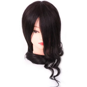 

Students Practice 80% Human Hair Head for Hairstyles Model Female Doll Head Makeup Mannequin Head with Natural Hair Manikin