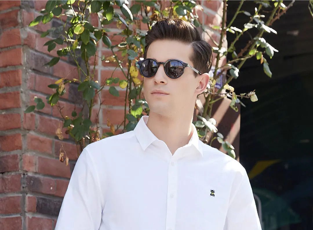 Xiaomi Mijia Mike Boy Oxford Spinning Apis Florea Seven FUN Sleeve рубашка
