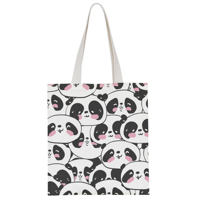 New Fashion Ladies Canvas Shoulder Bag Cute Animal Pink Sweet Girl Handbag Casual Harajuku Light Storage Bag Funny Shopping Bag style1