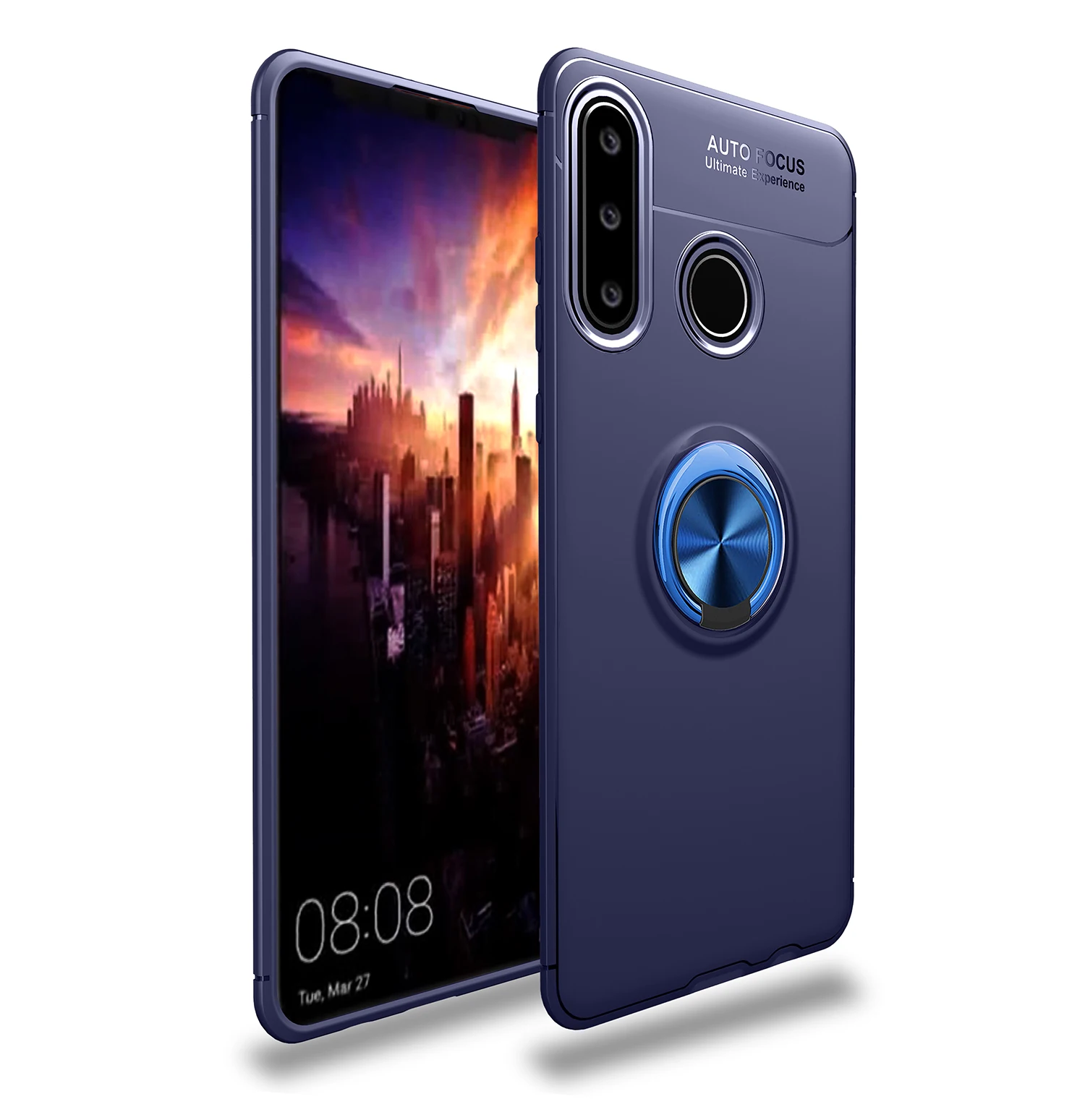 Blue Чехол для телефона huawei Honor 20s 20, чехол-бампер с магнитным металлическим кольцом, Мягкий ТПУ силиконовый чехол для huawei Honor 20 Pro, чехол - Цвет: Blue