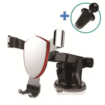 

car Center console suction cup gravity bracket outlet mobile phone bracket Alloy car mobile phone holder