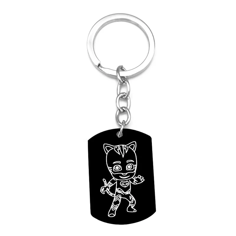 Pj маска Juguete герои мультфильмов из нержавеющей стали Catboy Owlette Gekko PJ Маски титановая сталь брелок аксессуары S56
